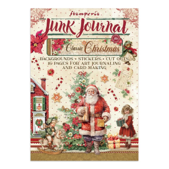 STAMPERIA CLASSIC CHRISTMAS JUNK JOURNAL 8 CARDS 4 STICKERS AND 4 CUTOUTS - SBJK23