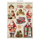STAMPERIA CLASSIC CHRISTMAS JUNK JOURNAL 8 CARDS 4 STICKERS AND 4 CUTOUTS - SBJK23