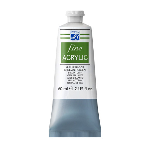 L&B ACRYLIC PAINT FINE 60 ML - BRILLIANT GREEN 558