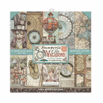 STAMPERIA BLOCK DESIGNER PAPER 20.3/20.3 CM - SBBS25