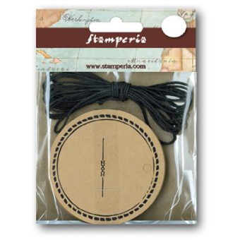 STAMPERIA TAG & ROPE - PAPER TAGS FOR DECORATION SBA257