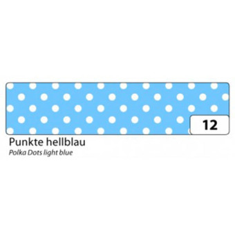 FOLIA WASHI TAPE - ЛЕПЕНКА ЗА ДЕКОРАЦИЯ - СВ. СИНЬО НА ТОЧКИ