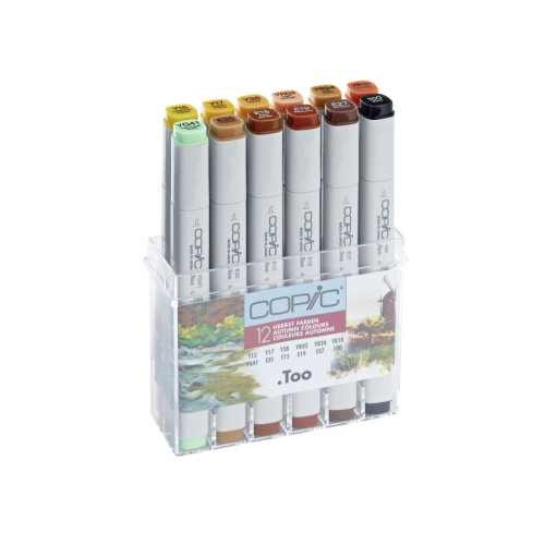 COPIC MARKER SET - AUTUMN COLOURS 12 PCS.