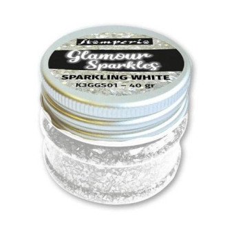 STAMPERIA GLAMOUR SPARKLES 40ГР. - SPARKLING WHITE K3GGS01