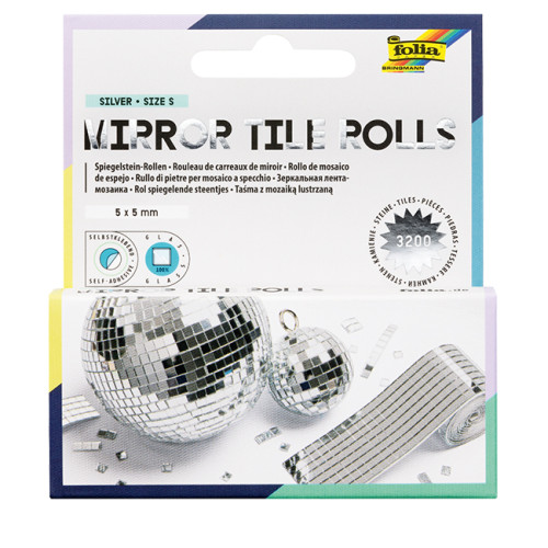 FOLIA РОЛКИ С ОГЛЕДАЛНИ ПЛОЧКИ 5 MM X 5 MM, 3200 БР - 540560