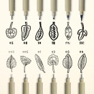 SAKURA PIGMA MICRON 10 FINELINERS THIN PENS BLACK-POXSDKB10