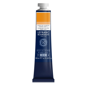 L&B OIL PAINT FINE 200 ML - CADMIUM YELLOW DEEP HUE 696