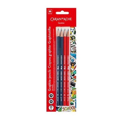 CARAN D'ACHE ГРАФИЧНИ МОЛИВИ 4 БР. В БЛИСТЕР