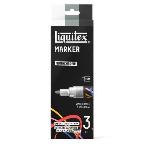 LIQUITEX АКРИЛНИ МАРКЕРИ КОМПЛЕКТ 3X2MM - MONOCHROME