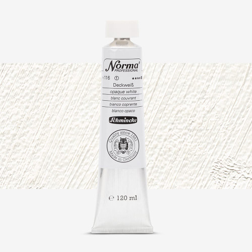 SCHMINCKE OIL PAINT NORMA PROFESSIONAL 120 ML OPAQUE WHITE