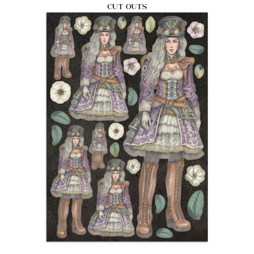 STAMPERIA GARDENS OF TIME JUNK JOURNAL ФОКУС ТОЧКИ 8 ГРЪБЧЕТА И 8 СТРАНИЦИ С ИЗРЕЗКИ - SBJKS01