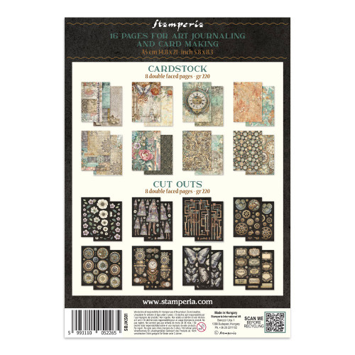 STAMPERIA GARDENS OF TIME JUNK JOURNAL ФОКУС ТОЧКИ 8 ГРЪБЧЕТА И 8 СТРАНИЦИ С ИЗРЕЗКИ - SBJKS01