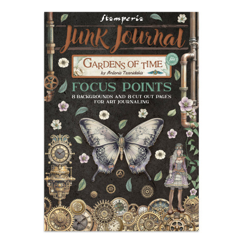 STAMPERIA GARDENS OF TIME JUNK JOURNAL ФОКУС ТОЧКИ 8 ГРЪБЧЕТА И 8 СТРАНИЦИ С ИЗРЕЗКИ - SBJKS01