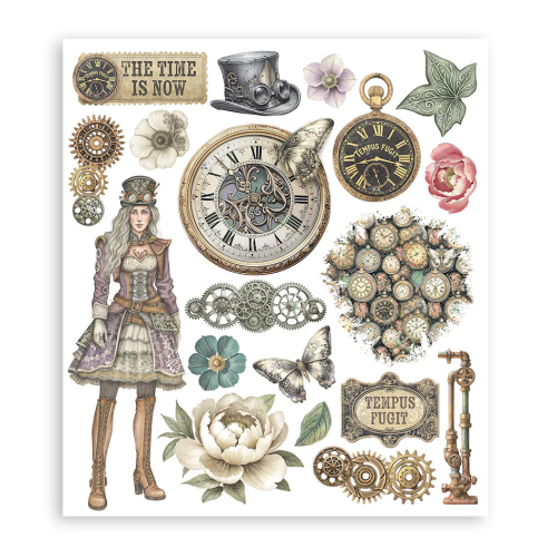 STAMPERIA GARDENS OF TIME RUB ON SELECTION DFLRBXG04