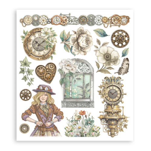 STAMPERIA GARDENS OF TIME RUB ON SELECTION DFLRBXG04