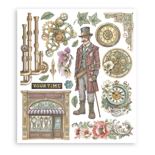 STAMPERIA GARDENS OF TIME RUB ON SELECTION DFLRBXG04
