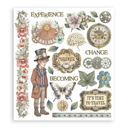 STAMPERIA GARDENS OF TIME RUB ON SELECTION DFLRBXG04