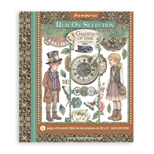 STAMPERIA GARDENS OF TIME RUB ON SELECTION DFLRBXG04