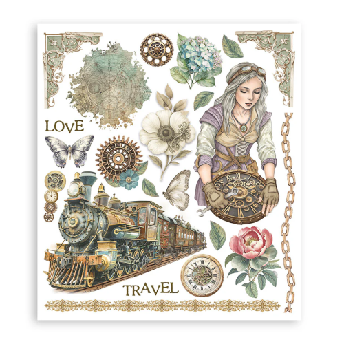 STAMPERIA GARDENS OF TIME RUB ON SELECTION DFLRBXG04