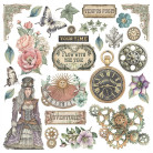 STAMPERIA GARDENS OF TIME RUB ON KIT DFLRBX11