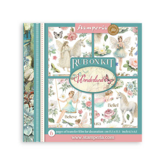 STAMPERIA WONDERLAND RUB ON KIT DFLRBX15