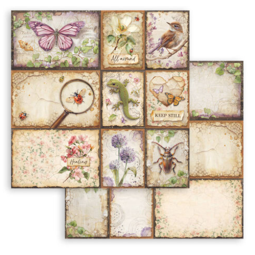 STAMPERIA ALL AROUND DECOUPAGE PAPER BLOCK 20.3/20.3 CM - SBBS143