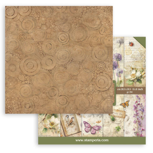 STAMPERIA ALL AROUND DECOUPAGE PAPER BLOCK 20.3/20.3 CM - SBBS143