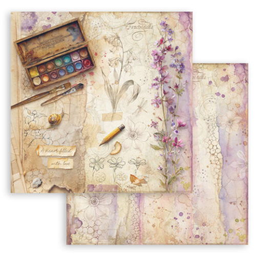 STAMPERIA ALL AROUND DECOUPAGE PAPER BLOCK 20.3/20.3 CM - SBBS143