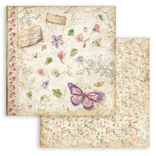 STAMPERIA ALL AROUND DECOUPAGE PAPER BLOCK 20.3/20.3 CM - SBBS143