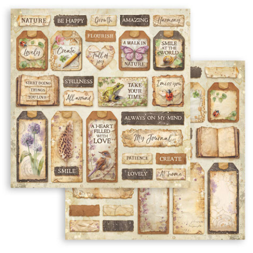 STAMPERIA ALL AROUND DECOUPAGE PAPER BLOCK 20.3/20.3 CM - SBBS143