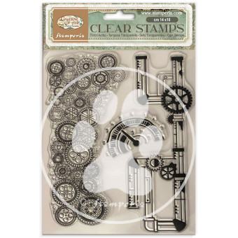 STAMPERIA GARDENS OF TIME SILICONE STAMP 14/18CM - WTK239