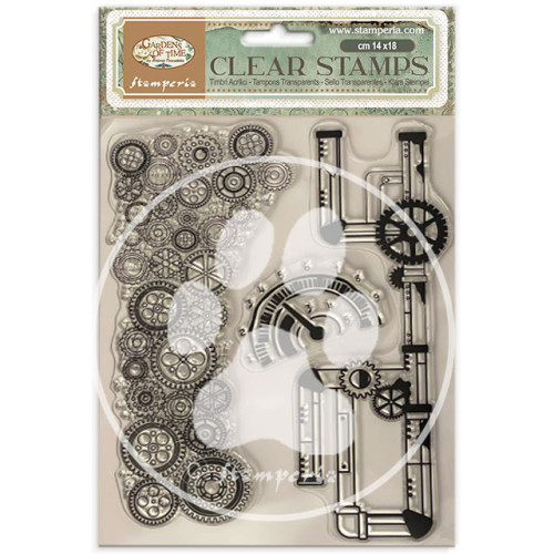 STAMPERIA GARDENS OF TIME SILICONE STAMP 14/18CM - WTK239