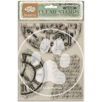 STAMPERIA GARDENS OF TIME SILICONE STAMP 14/18CM - WTK240