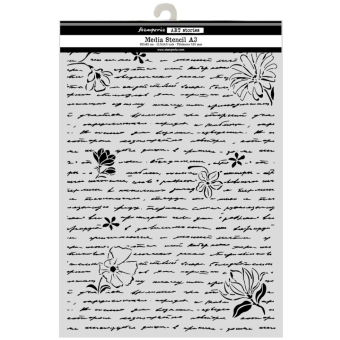STAMPERIA ALL AROUND ШАБЛОН LETTER AND FLOWERS 29.7Х42СМ - KSTDA3016