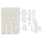 STAMPERIA GARDENS OF TIME SILICONE MOLD A5 FOR ART AND CRAFT CLOCKS AND TUBES KACMA608