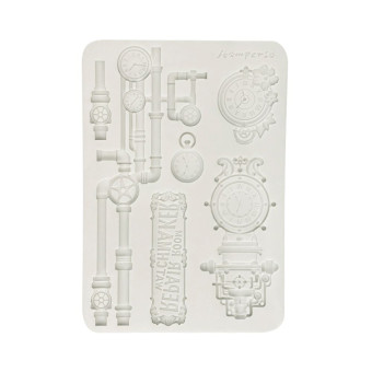 STAMPERIA GARDENS OF TIME SILICONE MOLD A5 FOR ART AND CRAFT CLOCKS AND TUBES KACMA608