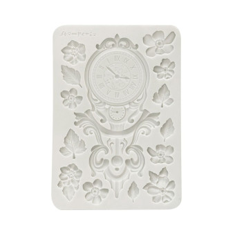 STAMPERIA GARDENS OF TIME СИЛИКОНОВ МОЛД A5 ЗА АРТ И КРАФТ CLOCK AND FLOWERS KACMA610