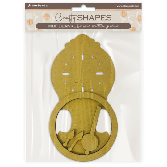 STAMPERIA CRAFTY SHAPES FOR ART AND CRAFT GARDENS OF TIME МДФ ЕЛЕМЕНТИ PENDULUM CLOCK - KLSM82