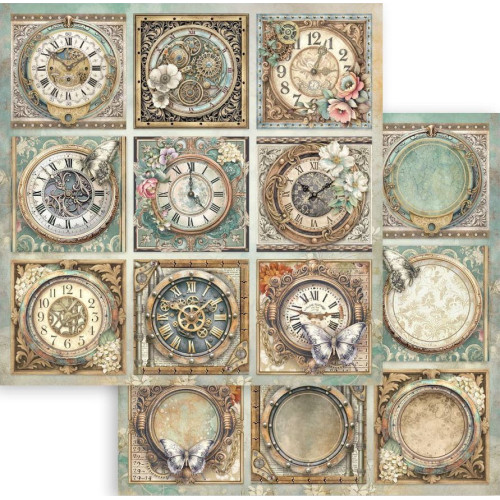 STAMPERIA GARDENS OF TIME DESIGNER CARD 9 CARDS 30.5/30.5 CM - SBB1143