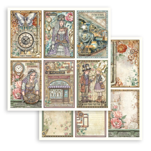 STAMPERIA GARDENS OF TIME ДИЗАЙНЕРСКИ КАРТОН 6 CARDS 30,5/30,5 СМ - SBB1144