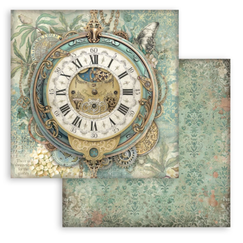 STAMPERIA GARDENS OF TIME ДИЗАЙНЕРСКИ КАРТОН BIG CLOCK 30,5/30,5 СМ - SBB1145
