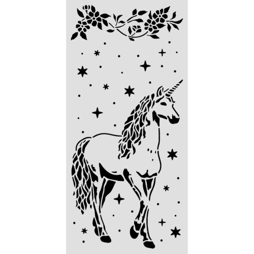 STAMPERIA WONDERLAND ШАБЛОН UNICORN 12 Х 25 СМ - KSTDL162