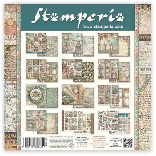 STAMPERIA GARDENS OF TIME ДИЗАЙНЕРСКО БЛОКЧЕ 30,5/30,5 СМ - SBBL185
