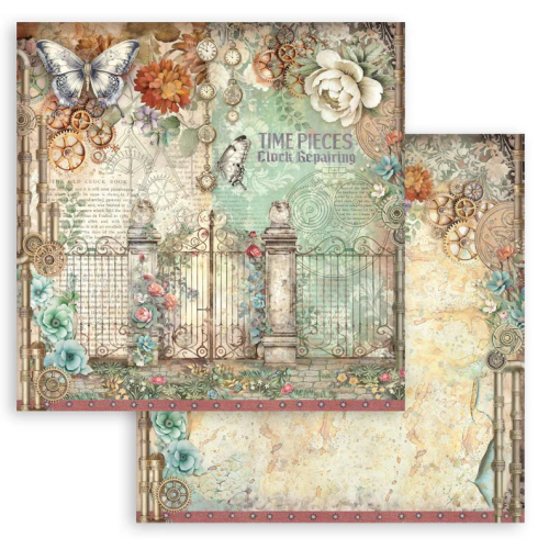 STAMPERIA GARDENS OF TIME ДИЗАЙНЕРСКО БЛОКЧЕ 30,5/30,5 СМ - SBBL185
