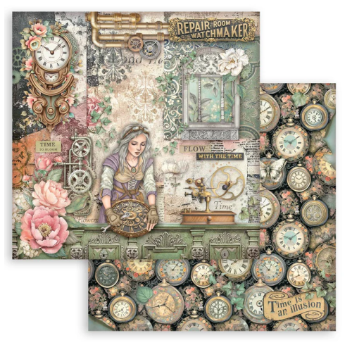 STAMPERIA GARDENS OF TIME ДИЗАЙНЕРСКО БЛОКЧЕ 30,5/30,5 СМ - SBBL185