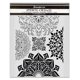 STAMPERIA GARDENS OF TIME TEMPLATE HALF FRIEZES 20 X 25 CM - KSTD204