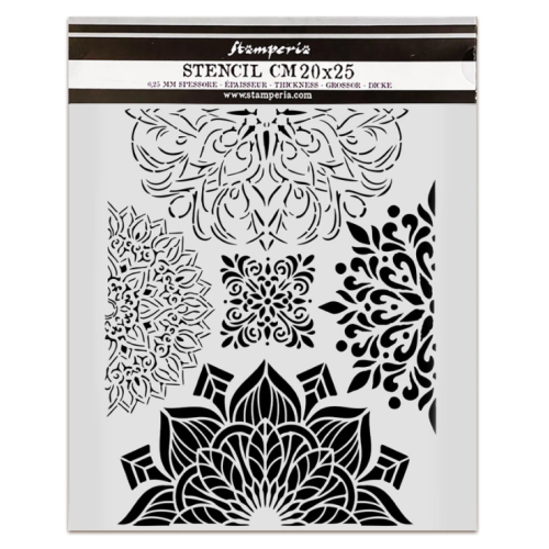 STAMPERIA GARDENS OF TIME ШАБЛОН HALF FRIEZES 20 Х 25 СМ - KSTD204