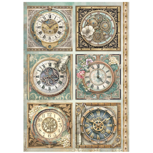 STAMPERIA GARDENS OF TIME DECOUPAGE RICE PAPER A4 - DFSA41111
