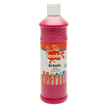 SCOLA ARTMIX READY MIXED TEMPERA PAINT 600 ML. - RED BRILLIANT