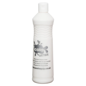 SCOLA ARTMIX READY TO USE TEMPERA PAINT 600 ML. - WHITE